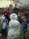 Matt and boys with snowman