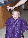 Jacob getting a hair cut