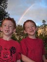 Twins with rainbow