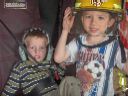 Trent and Jacob at the firestation