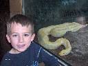 Trent and snake at San Diego Zoo
