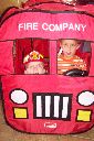 Jared and Jacob in firetruck1