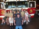 scouts at the fire station