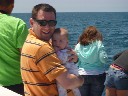 daddy and alora whale watching