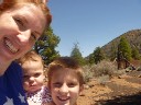 mom alora and jacob at sunset crater